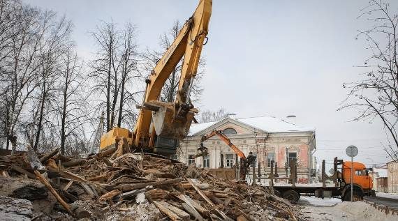 СК проводит проверку по факту сноса дома в историческом центре Рыбинска