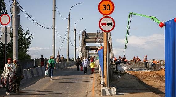 Закрытие моста в Рыбинске