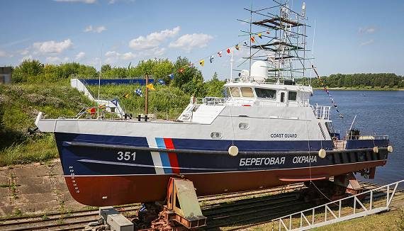 В Рыбинске спустили на воду сторожевой корабль