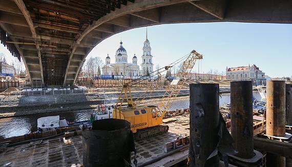 В Рыбинске начали ремонт подводной части моста